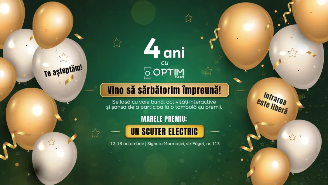 Aniversăm împreună 4 ani de Optim Cars, cu multe premii și surprize